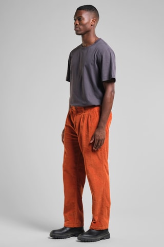 Calças em algodão biológico - Laranja