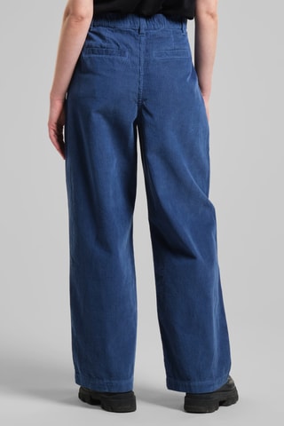 Calças em algodão biológico - Azul-marinho