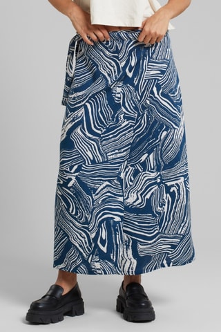 Saia traçada comprida - Azul