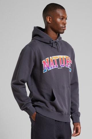 Sweat relaxed em algodão biológico com capuz - Cinzento-escuro