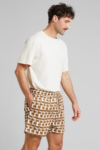 Calções loose em algodão biológico - Cru