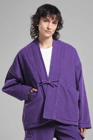 Casaco em algodão biológico - Violeta