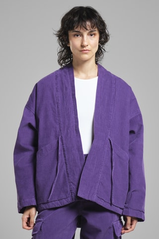 Casaco em algodão biológico - Violeta