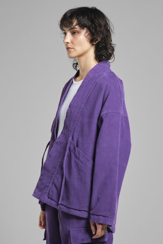 Casaco em algodão biológico - Violeta