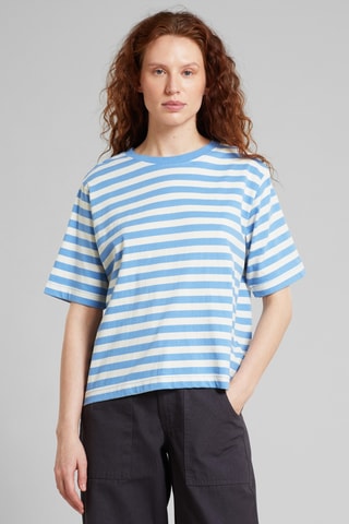 T-shirt relaxed em algodão biológico - Azul