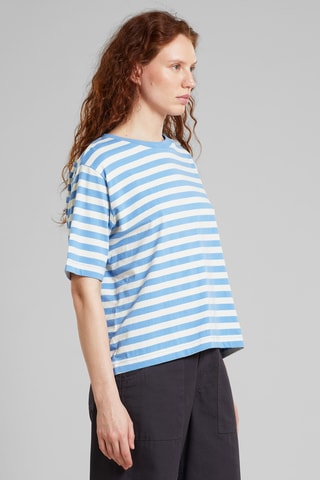 T-shirt relaxed em algodão biológico - Azul