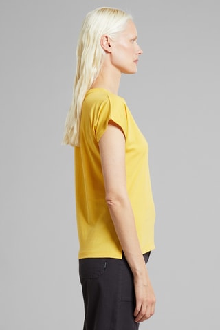 T-shirt slim em algodão biológico - Amarelo