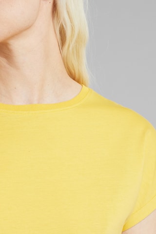 T-shirt slim em algodão biológico - Amarelo
