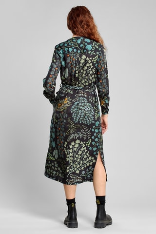 Vestido-camisa regular - Preto