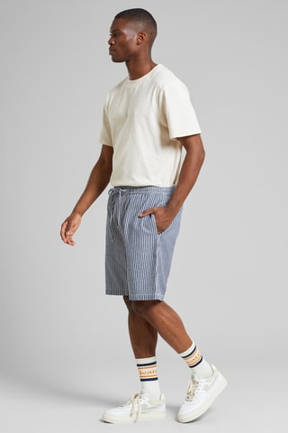 Calções em algodão biológico - Azul