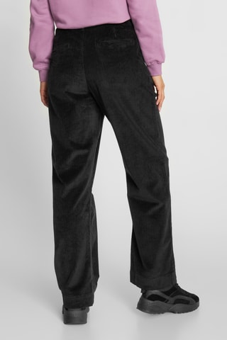 Calças direitas em algodão biológico - Preto