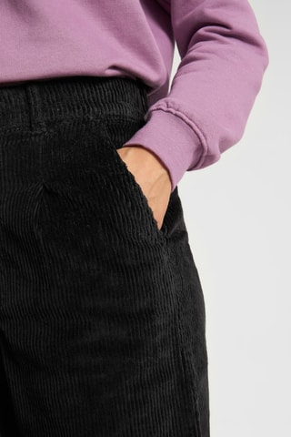 Calças direitas em algodão biológico - Preto