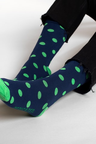 Meias em algodão biológico - Azul-marinho