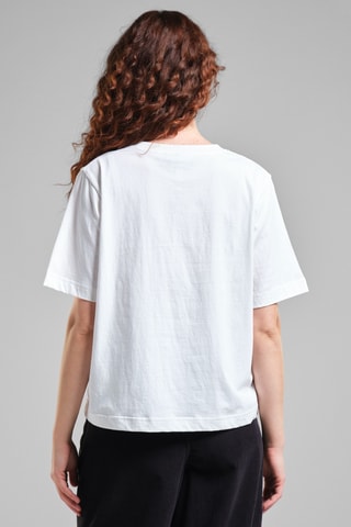 T-shirt loose em algodão biológico - Branco