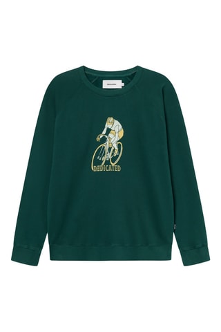 Sweat regular em algodão biológico - Verde-escuro