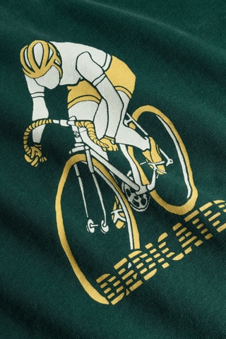 Sweat regular em algodão biológico - Verde-escuro