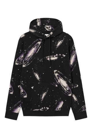 Sweat relaxed em algodão biológico com capuz - Preto