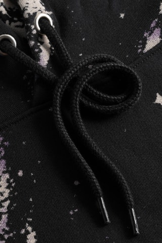 Sweat relaxed em algodão biológico com capuz - Preto