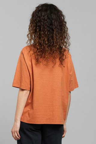 T-shirt relaxed em algodão biológico - Laranja