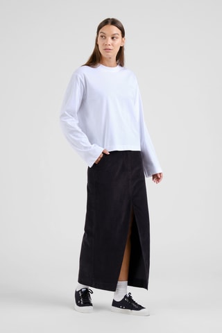 Saia comprida direita - Preto