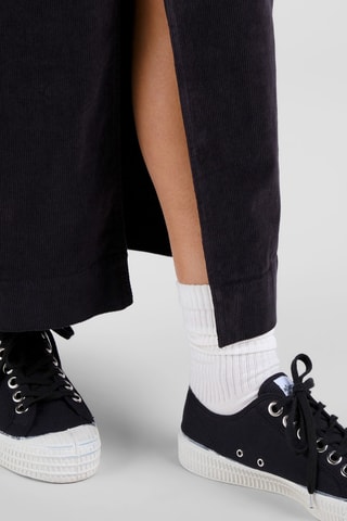 Saia comprida direita - Preto