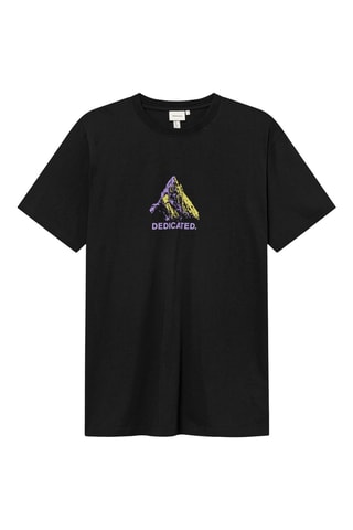 T-shirt regular em algodão biológico - Preto