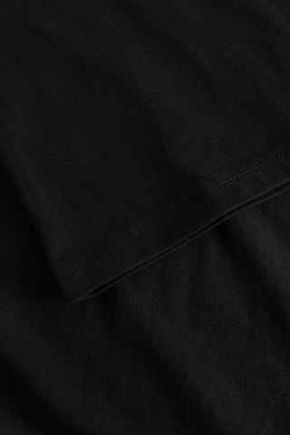 T-shirt regular em algodão biológico - Preto