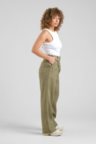 Calções loose em linho - Caqui