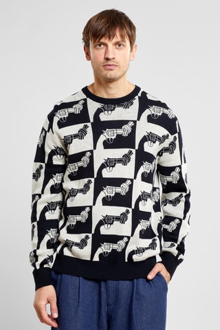 Camisola regular em algodão biológico - Preto