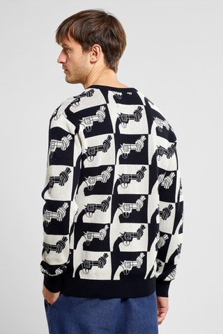 Camisola regular em algodão biológico - Preto