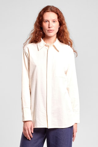 Camisa relaxed em algodão biológico - Branco