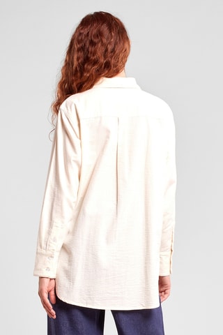 Camisa relaxed em algodão biológico - Branco