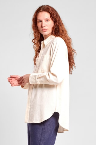 Camisa relaxed em algodão biológico - Branco