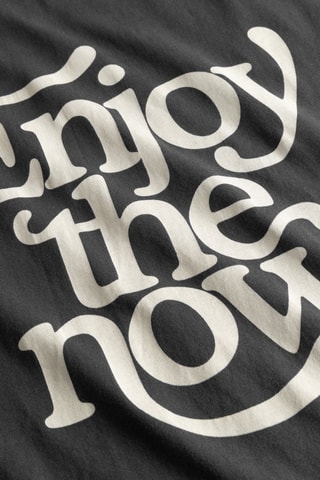 T-shirt regular em algodão biológico - Cinzento-escuro