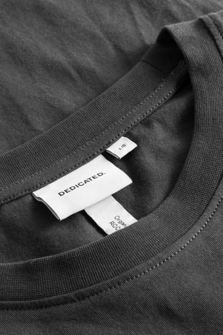 T-shirt regular em algodão biológico - Cinzento-escuro