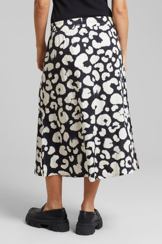 Saia midi cintura subida - Preto