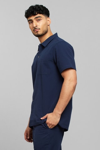 Camisola regular em algodão biológico - Azul-marinho