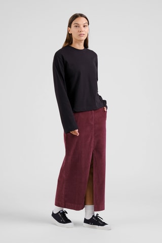 Saia comprida direita - Bordô