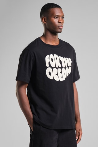 T-shirt em algodão biológico - Preto