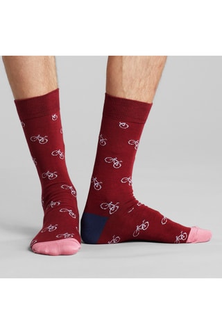 Meias em algodão biológico - Bordô