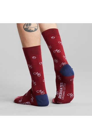 Meias em algodão biológico - Bordô