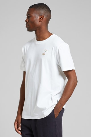 T-shirt regular em algodão biológico - Branco