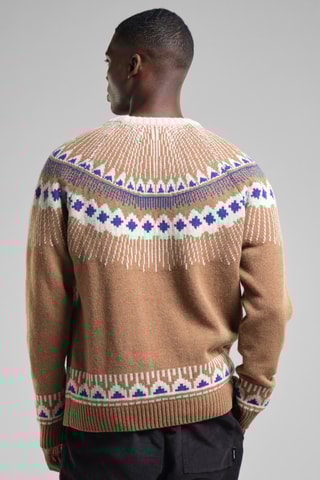 Camisola regular em lã - Camel