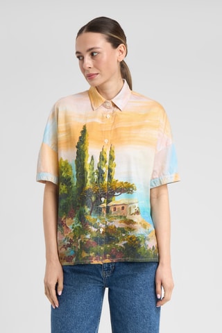 Camisa loose em algodão biológico - Multicor