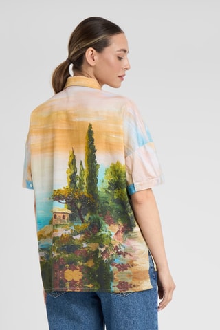 Camisa loose em algodão biológico - Multicor