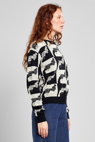 Camisola regular em algodão biológico - Preto