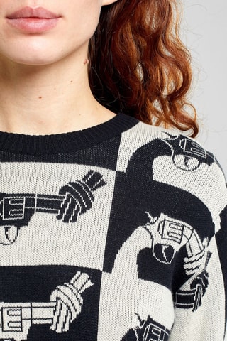 Camisola regular em algodão biológico - Preto