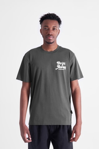 T-shirt regular em algodão biológico - Cinzento-escuro