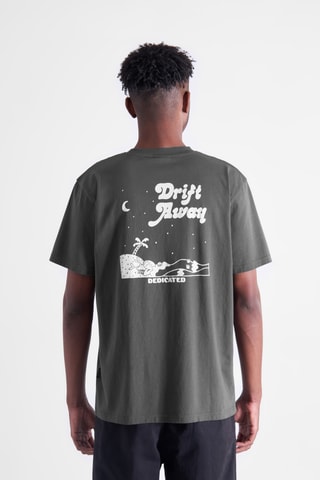 T-shirt regular em algodão biológico - Cinzento-escuro