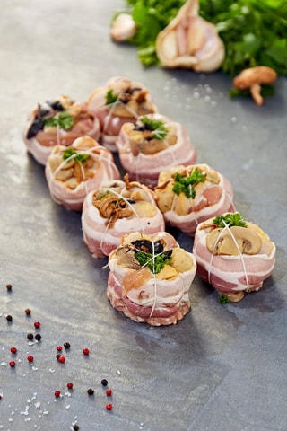 8 paupiettes de pintade fourrées aux champignons - 1,25 kg